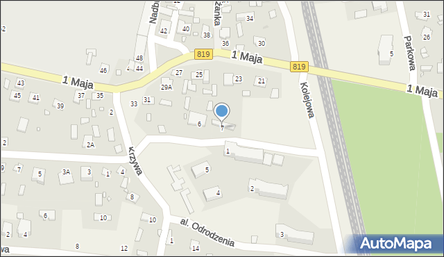 Wola Uhruska, Aleja Odrodzenia, 7, mapa Wola Uhruska