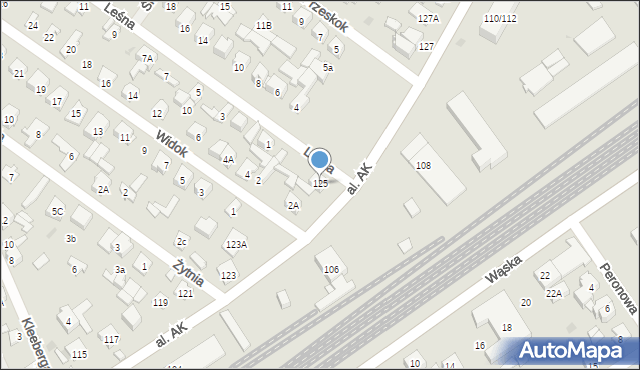 Wołomin, Aleja Armii Krajowej, 125, mapa Wołomin