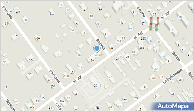 Wołomin, Aleja Armii Krajowej, 19, mapa Wołomin
