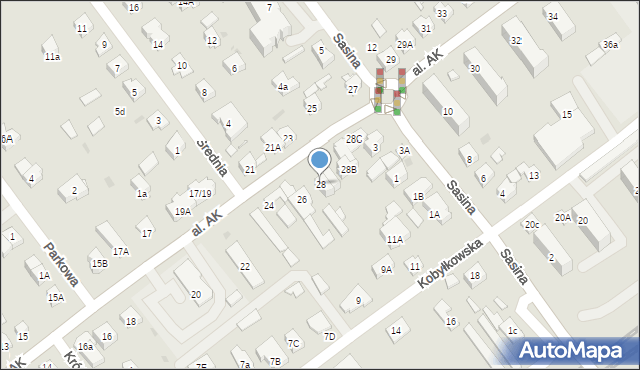 Wołomin, Aleja Armii Krajowej, 28, mapa Wołomin
