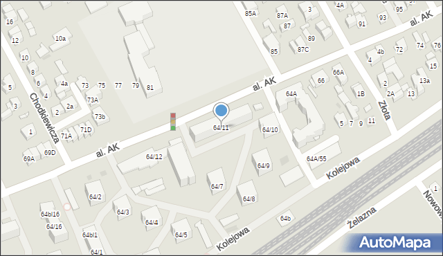 Wołomin, Aleja Armii Krajowej, 64/11, mapa Wołomin