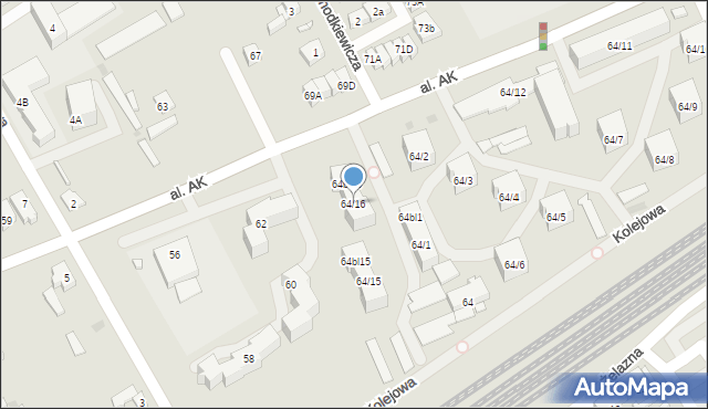 Wołomin, Aleja Armii Krajowej, 64/16, mapa Wołomin