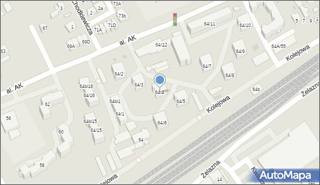 Wołomin, Aleja Armii Krajowej, 64/4, mapa Wołomin