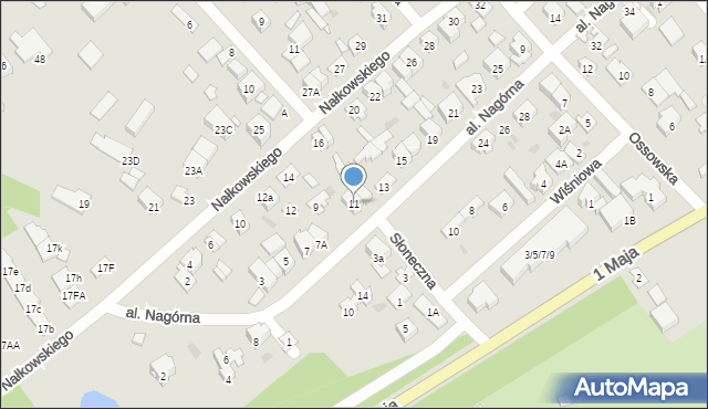 Wołomin, Aleja Nagórna, 11, mapa Wołomin