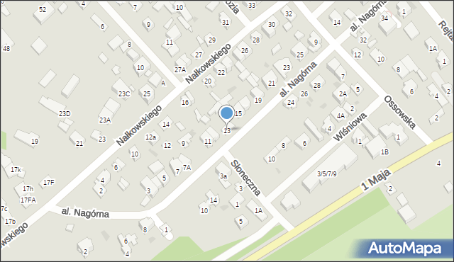 Wołomin, Aleja Nagórna, 13, mapa Wołomin
