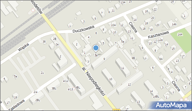 Wołomin, Aleja Niepodległości, 3a, mapa Wołomin