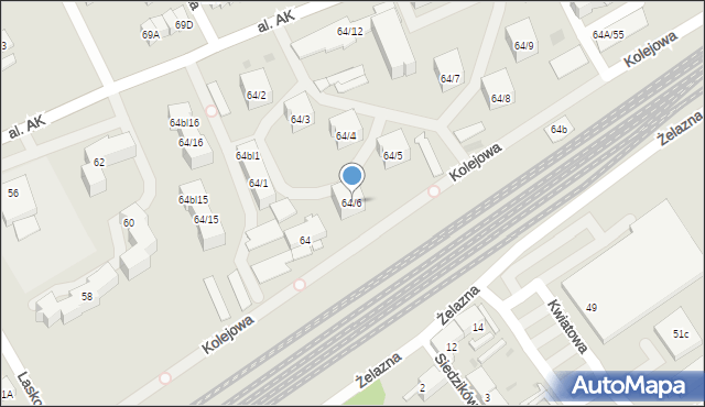 Wołomin, Aleja Armii Krajowej, 64/6, mapa Wołomin