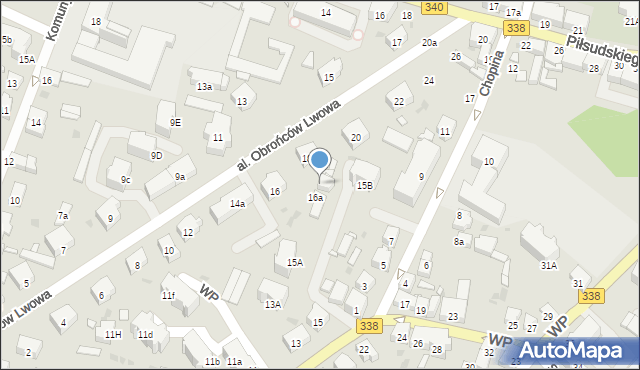 Wołów, Aleja Obrońców Lwowa, 16b, mapa Wołów