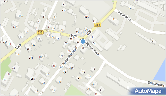 Wołów, Aleje Niepodległości, 36, mapa Wołów