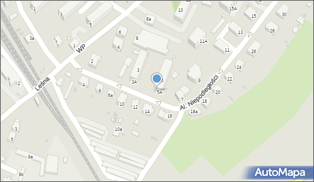 Wołów, Aleje Niepodległości, 5B, mapa Wołów
