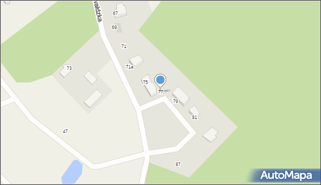 Woryty, Aleja Gietrzwałdzka, 77, mapa Woryty