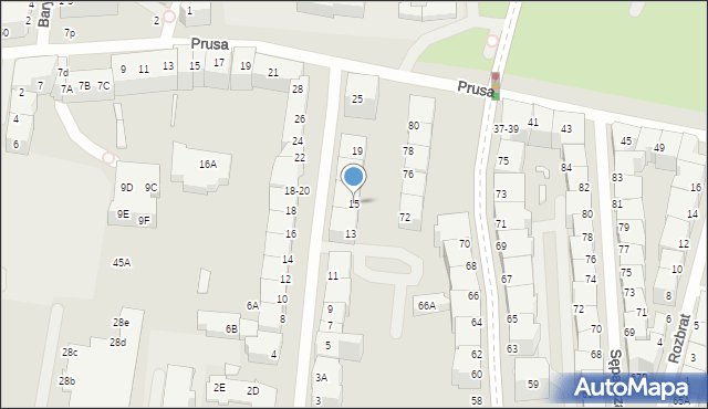Wrocław, Aleja Matejki Jana, 15, mapa Wrocławia
