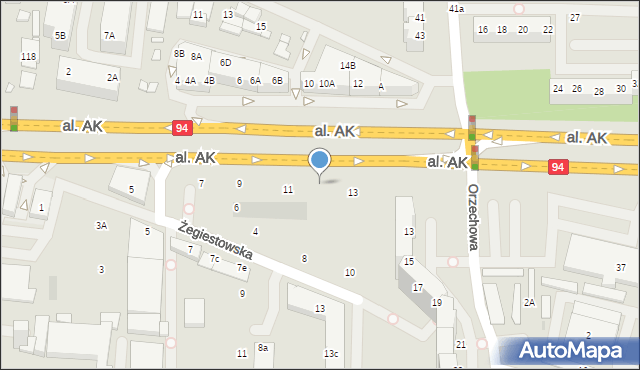 Wrocław, Aleja Armii Krajowej, 11d, mapa Wrocławia