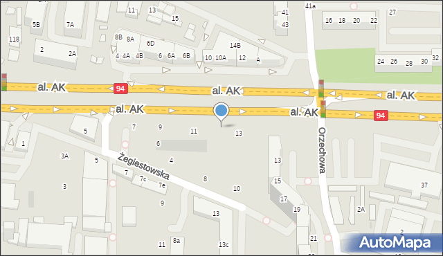 Wrocław, Aleja Armii Krajowej, 11e, mapa Wrocławia