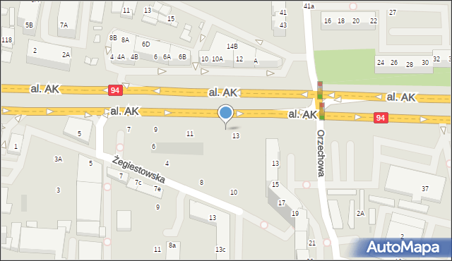 Wrocław, Aleja Armii Krajowej, 11g, mapa Wrocławia