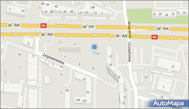 Wrocław, Aleja Armii Krajowej, 13d, mapa Wrocławia