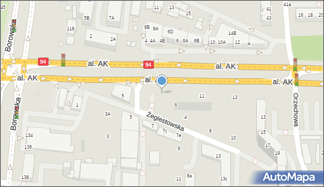 Wrocław, Aleja Armii Krajowej, 7b, mapa Wrocławia