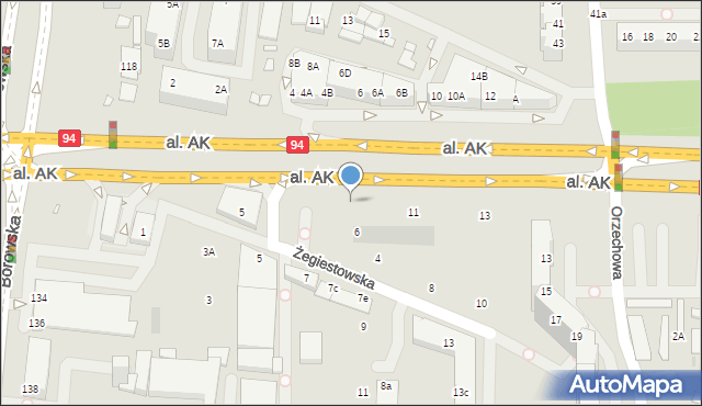 Wrocław, Aleja Armii Krajowej, 7d, mapa Wrocławia