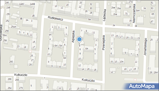 Wrocław, Alpejska, 4, mapa Wrocławia