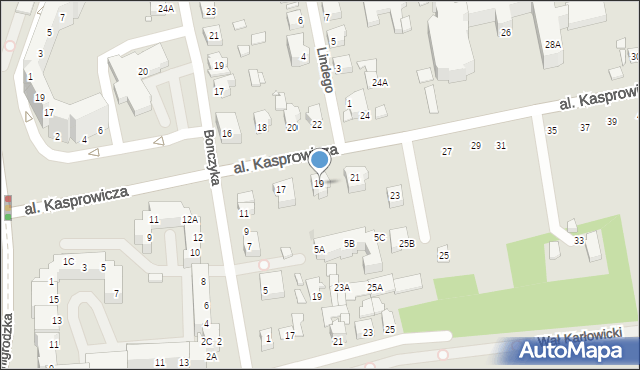 Wrocław, Aleja Kasprowicza Jana, 19, mapa Wrocławia