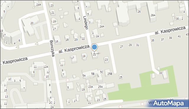 Wrocław, Aleja Kasprowicza Jana, 21, mapa Wrocławia