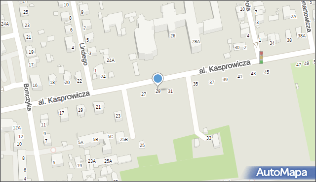 Wrocław, Aleja Kasprowicza Jana, 29, mapa Wrocławia
