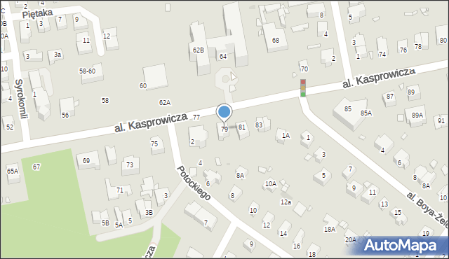 Wrocław, Aleja Kasprowicza Jana, 79, mapa Wrocławia