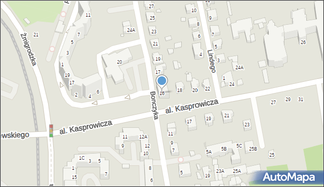 Wrocław, Aleja Kasprowicza Jana, 16, mapa Wrocławia