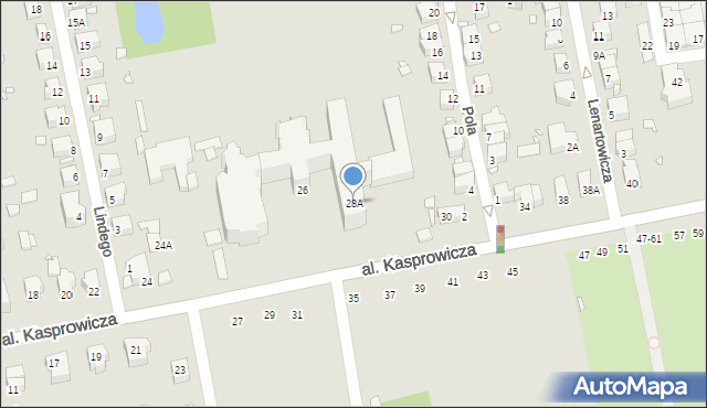 Wrocław, Aleja Kasprowicza Jana, 28A, mapa Wrocławia