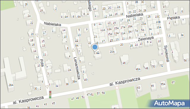 Wrocław, Aleja Kasprowicza Jana, 42-44, mapa Wrocławia