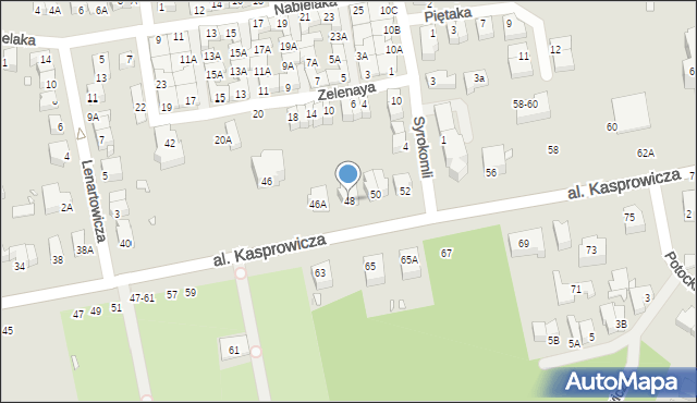 Wrocław, Aleja Kasprowicza Jana, 48, mapa Wrocławia