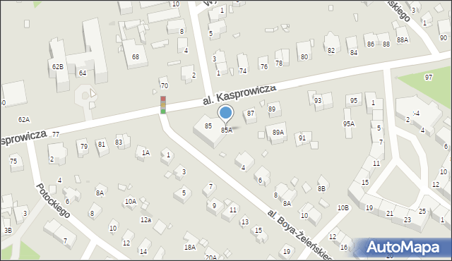 Wrocław, Aleja Boya-Żeleńskiego Tadeusza, 85A, mapa Wrocławia