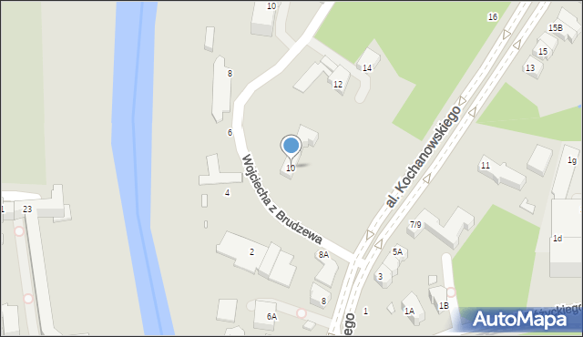 Wrocław, Aleja Kochanowskiego Jana, 10, mapa Wrocławia