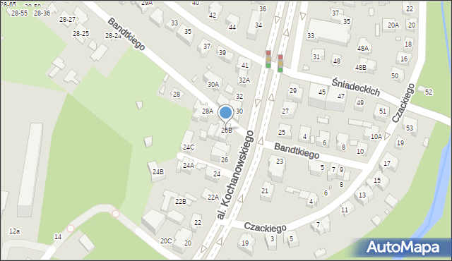 Wrocław, Aleja Kochanowskiego Jana, 26B, mapa Wrocławia