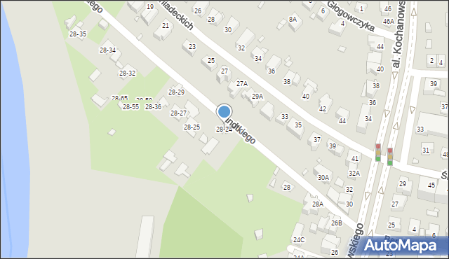 Wrocław, Aleja Kochanowskiego Jana, 28-24, mapa Wrocławia