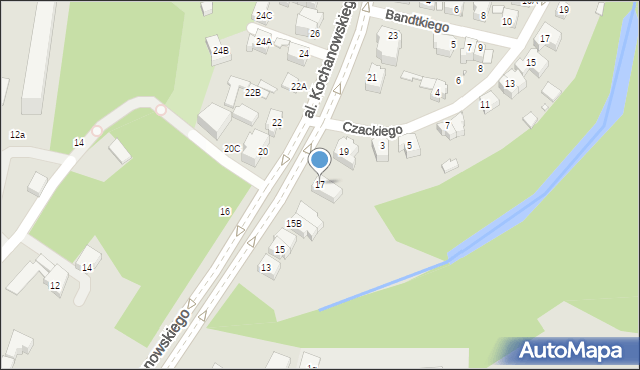 Wrocław, Aleja Kochanowskiego Jana, 17, mapa Wrocławia