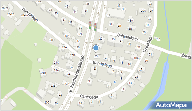 Wrocław, Aleja Kochanowskiego Jana, 25, mapa Wrocławia