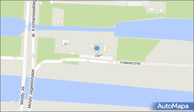 Wrocław, Aleja Kochanowskiego Jana, 91B, mapa Wrocławia