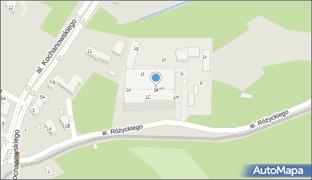 Wrocław, Aleja Różyckiego Ludomira, 1e, mapa Wrocławia