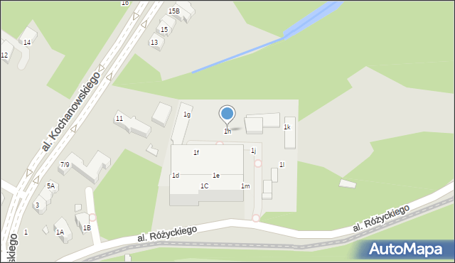 Wrocław, Aleja Różyckiego Ludomira, 1h, mapa Wrocławia