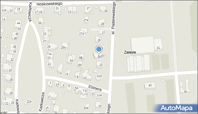 Wrocław, Aleja Paderewskiego Ignacego Jana, 24, mapa Wrocławia