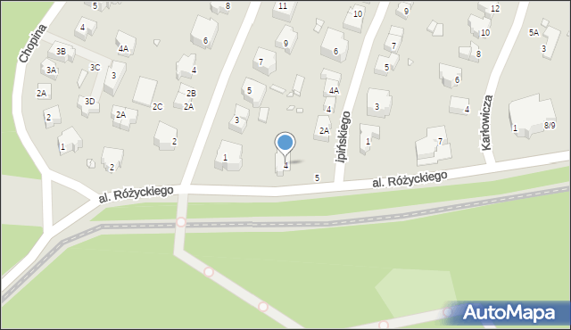 Wrocław, Aleja Różyckiego Ludomira, 4, mapa Wrocławia