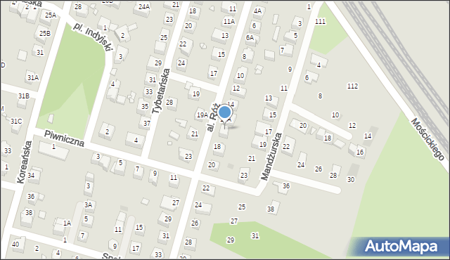 Wrocław, Aleja Róż, 16, mapa Wrocławia