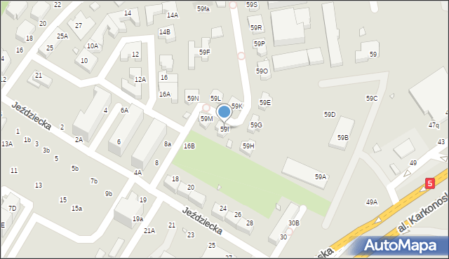 Wrocław, Aleja Karkonoska, 59I, mapa Wrocławia