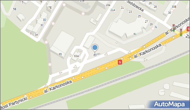 Wrocław, Aleja Karkonoska, 63, mapa Wrocławia