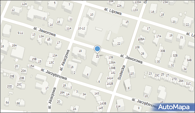 Wrocław, Aleja Jaworowa, 21, mapa Wrocławia