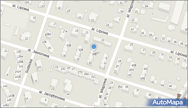 Wrocław, Aleja Jaworowa, 34B, mapa Wrocławia