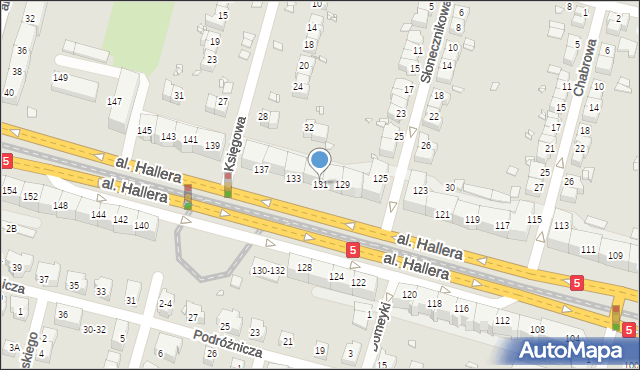 Wrocław, Aleja Hallera Józefa, gen., 131, mapa Wrocławia