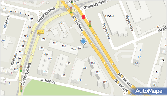 Wrocław, Aleja Hallera Józefa, gen., 202b, mapa Wrocławia