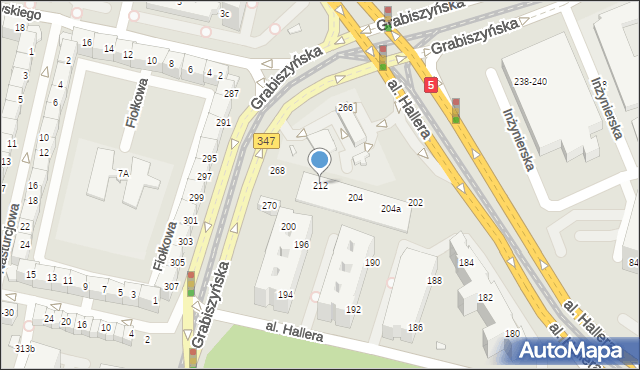 Wrocław, Aleja Hallera Józefa, gen., 212, mapa Wrocławia